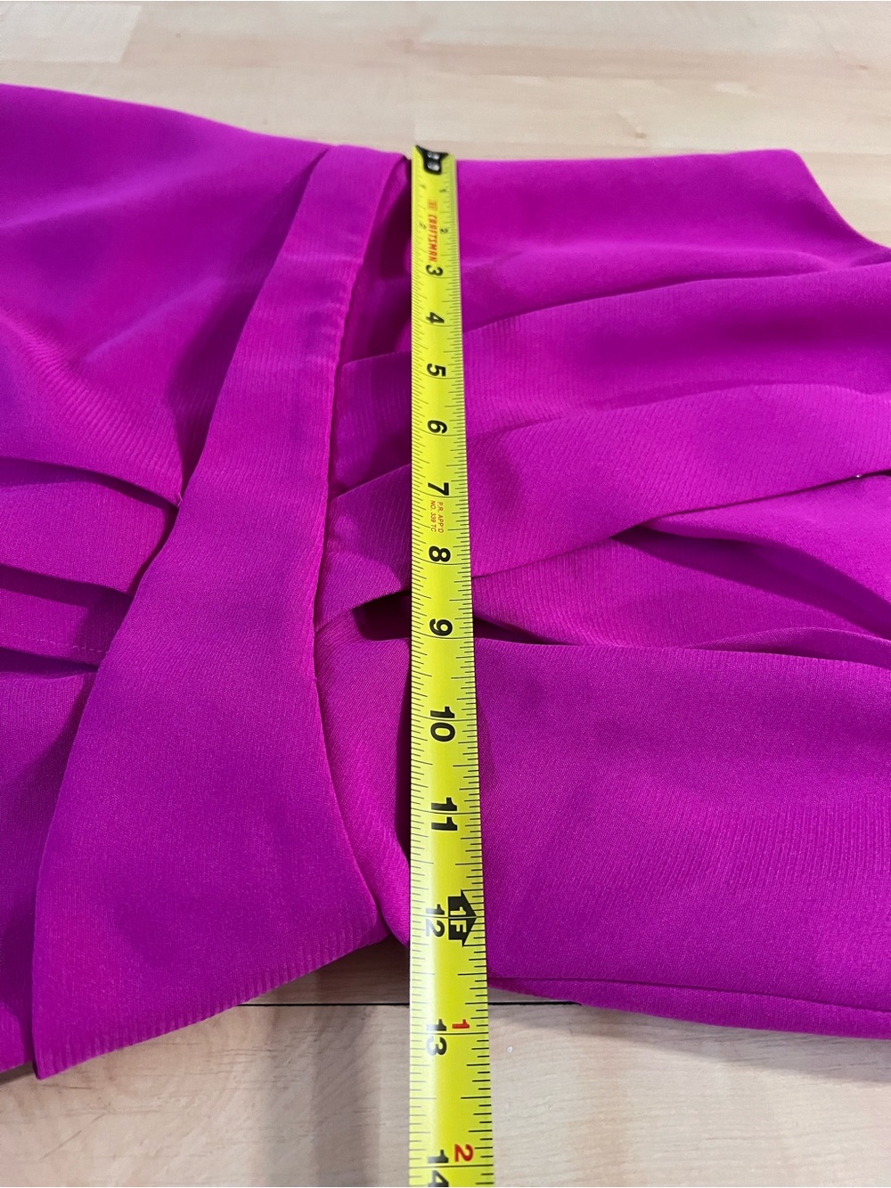 Adelyn Rae Fuchsia Pink Wrap Mini Dress Sleeveless Asymmetrical Hem Size XS Chic - Picture 4 of 7